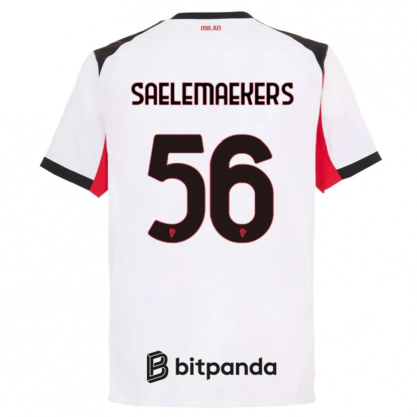 Danxen Damen Alexis Saelemaekers #56 Weiß Schwarz Auswärtstrikot Trikot 2025/26 T-Shirt Schweiz