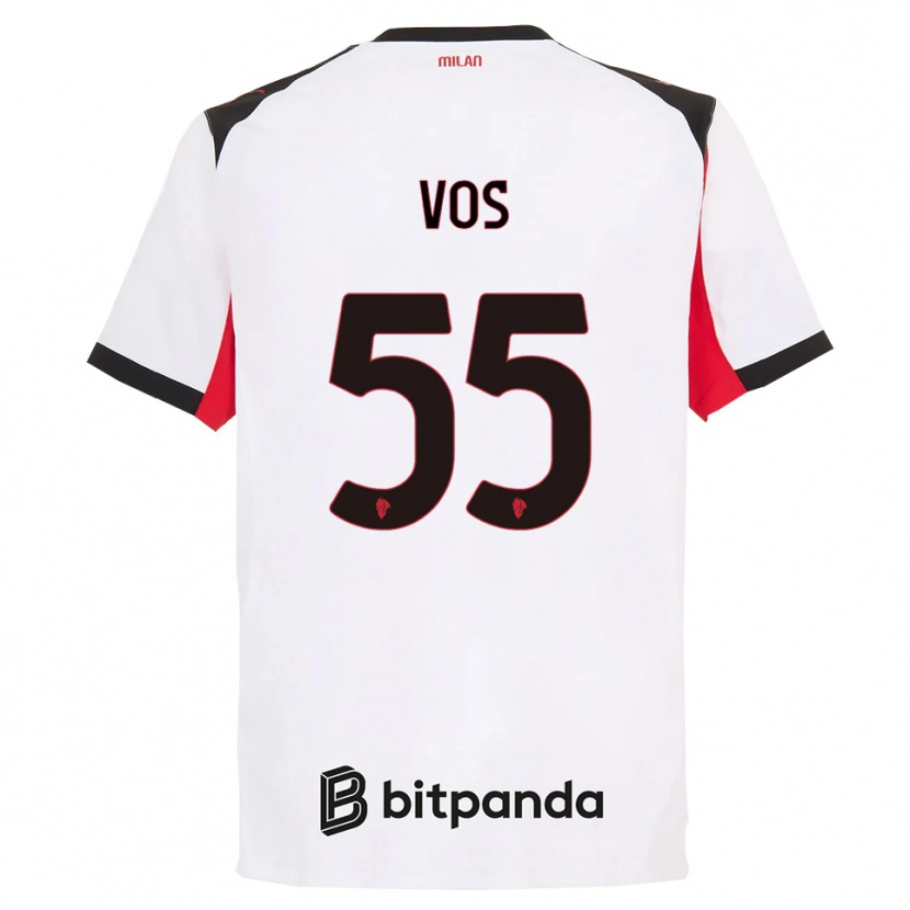 Danxen Damen Silvano Vos #55 Weiß Schwarz Auswärtstrikot Trikot 2025/26 T-Shirt Schweiz