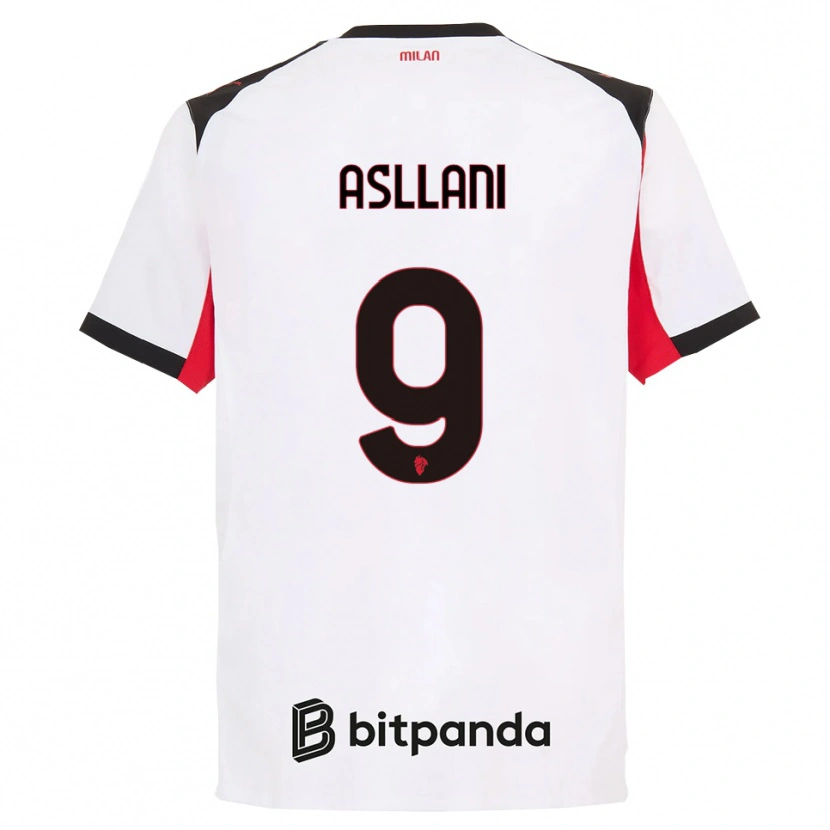 Danxen Damen Kosovare Asllani #9 Weiß Schwarz Auswärtstrikot Trikot 2025/26 T-Shirt Schweiz