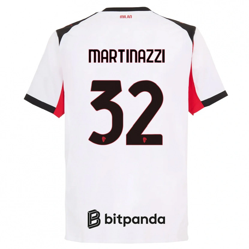 Danxen Damen Luca Martinazzi #32 Weiß Schwarz Auswärtstrikot Trikot 2025/26 T-Shirt Schweiz