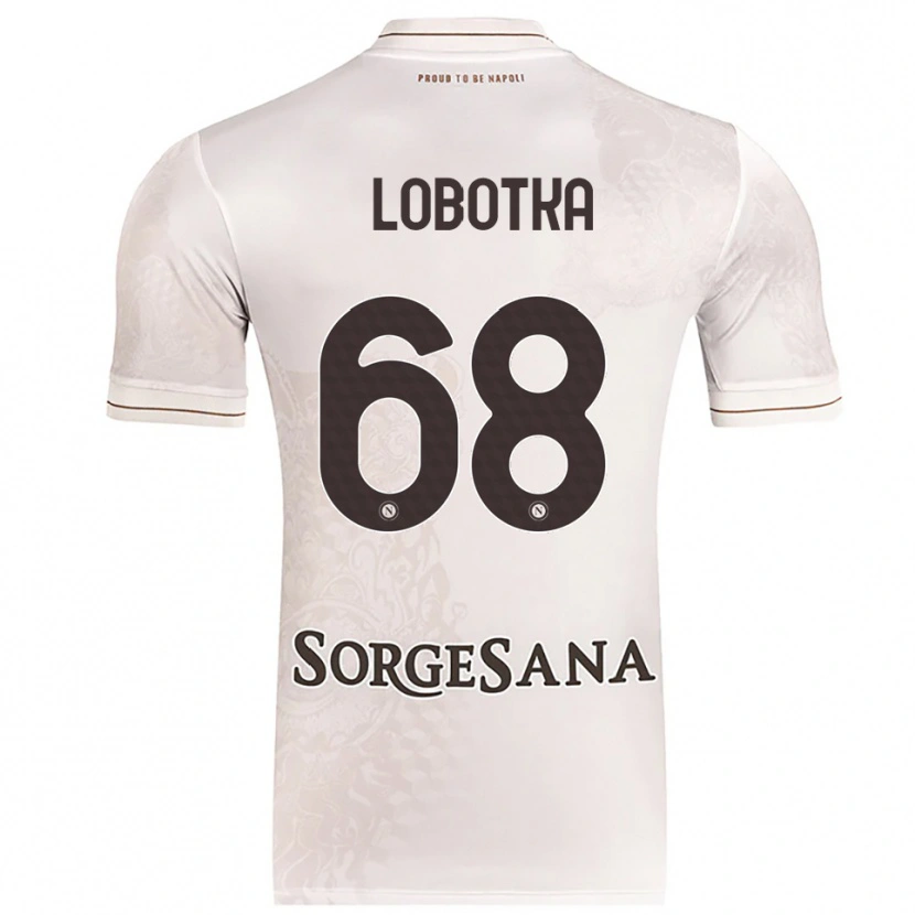 Danxen Damen Stanislav Lobotka #68 Champagner Braun Auswärtstrikot Trikot 2025/26 T-Shirt Schweiz
