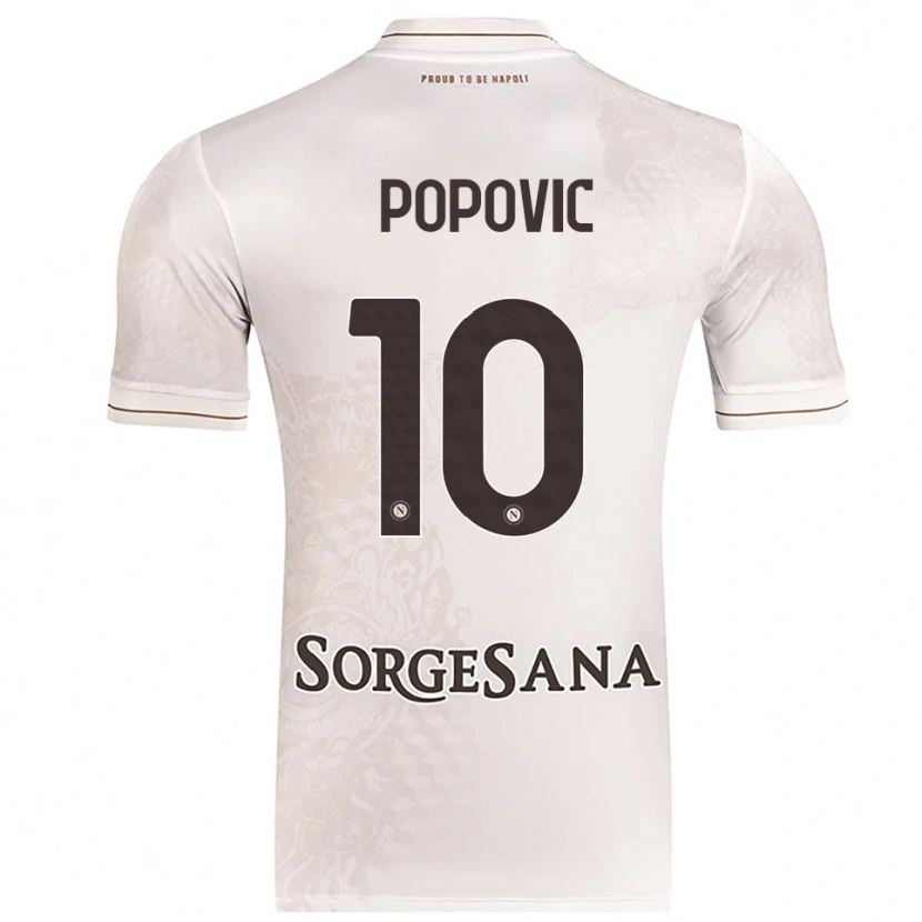 Danxen Damen Matija Popović #10 Champagner Braun Auswärtstrikot Trikot 2025/26 T-Shirt Schweiz