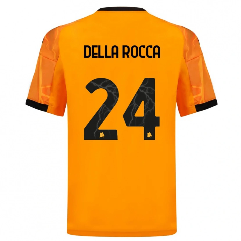 Danxen Damen Mattia Della Rocca #24 Orange Schwarz Auswärtstrikot Trikot 2025/26 T-Shirt Schweiz