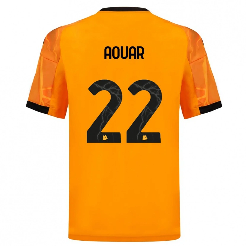Danxen Damen Houssem Aouar #22 Orange Schwarz Auswärtstrikot Trikot 2025/26 T-Shirt Schweiz