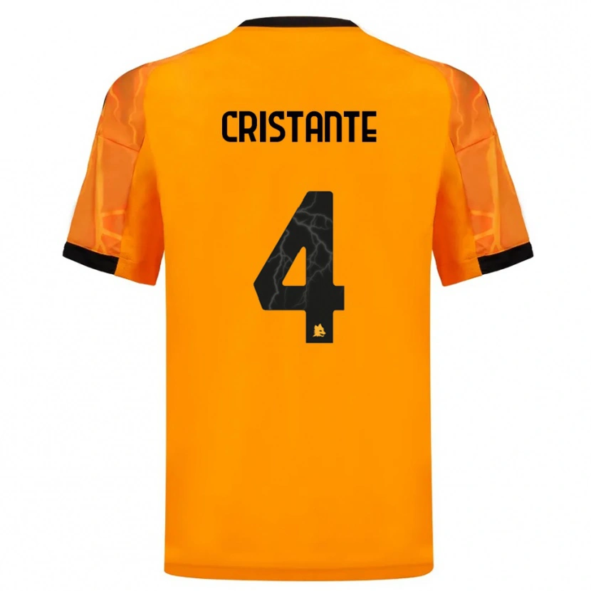 Danxen Damen Bryan Cristante #4 Orange Schwarz Auswärtstrikot Trikot 2025/26 T-Shirt Schweiz