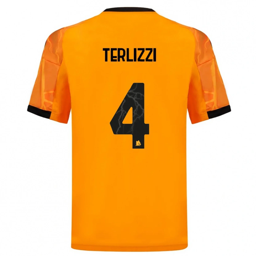 Danxen Damen Federico Terlizzi #4 Orange Schwarz Auswärtstrikot Trikot 2025/26 T-Shirt Schweiz