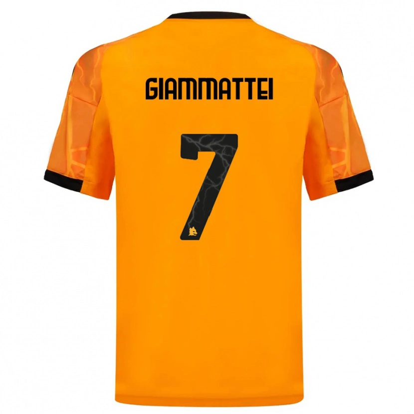 Danxen Damen Gioele Giammattei #7 Orange Schwarz Auswärtstrikot Trikot 2025/26 T-Shirt Schweiz