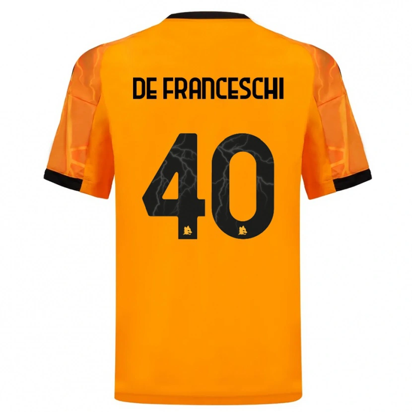 Danxen Damen Leonardo De Franceschi #40 Orange Schwarz Auswärtstrikot Trikot 2025/26 T-Shirt Schweiz