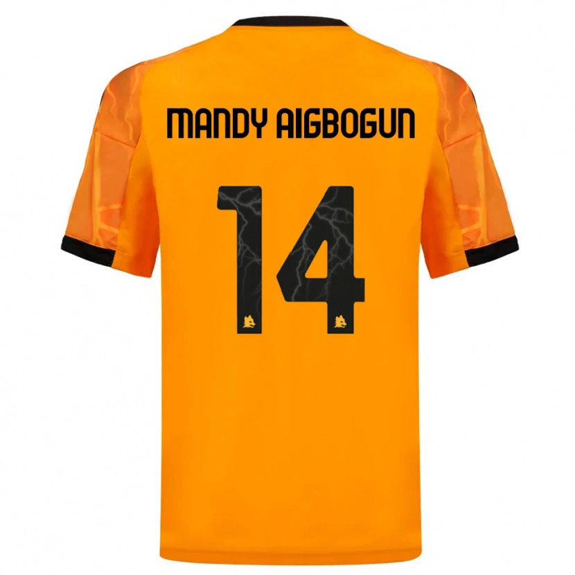 Danxen Damen Eseosa Mandy Aigbogun #14 Orange Schwarz Auswärtstrikot Trikot 2025/26 T-Shirt Schweiz
