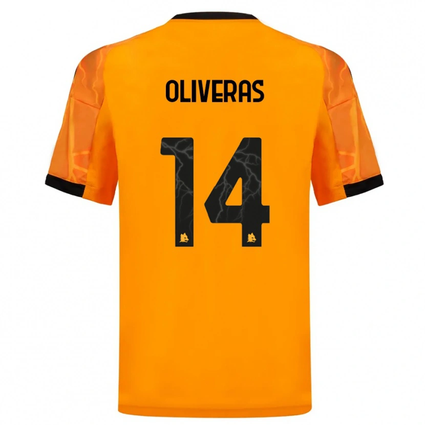 Danxen Damen Jan Oliveras #14 Orange Schwarz Auswärtstrikot Trikot 2025/26 T-Shirt Schweiz