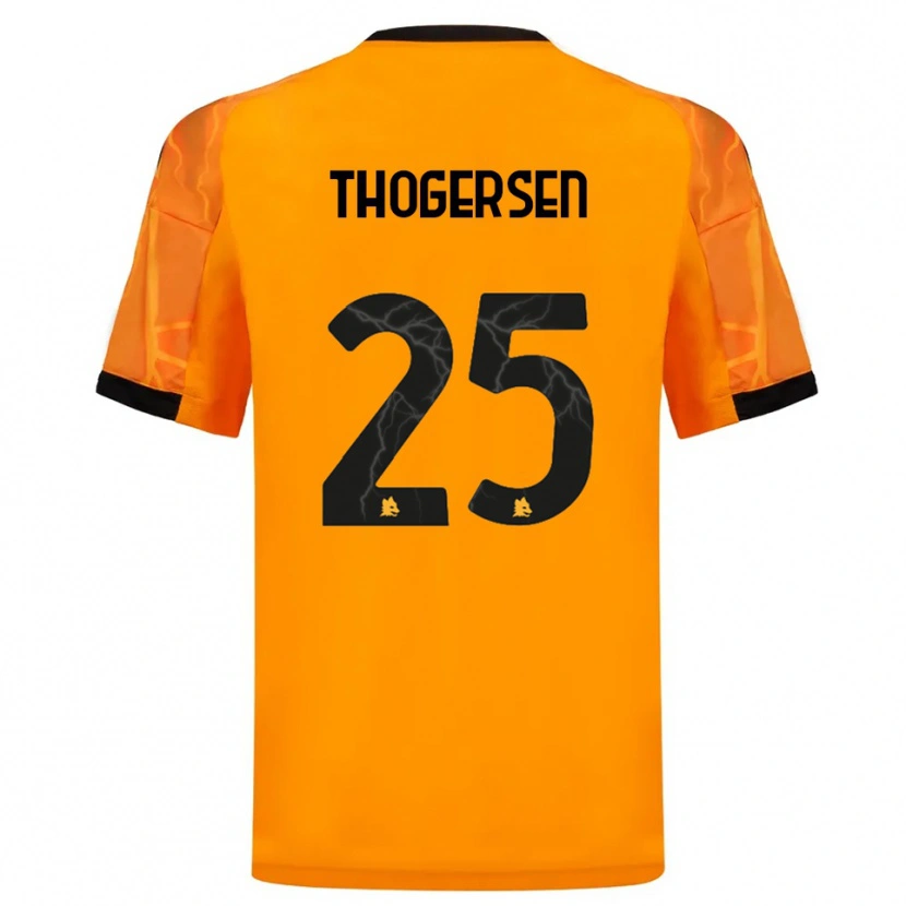 Danxen Damen Frederikke Skjødt Thøgersen #25 Orange Schwarz Auswärtstrikot Trikot 2025/26 T-Shirt Schweiz