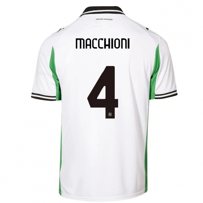 Danxen Damen Tommaso Macchioni #4 Weiß Grün Schwarz Auswärtstrikot Trikot 2025/26 T-Shirt Schweiz