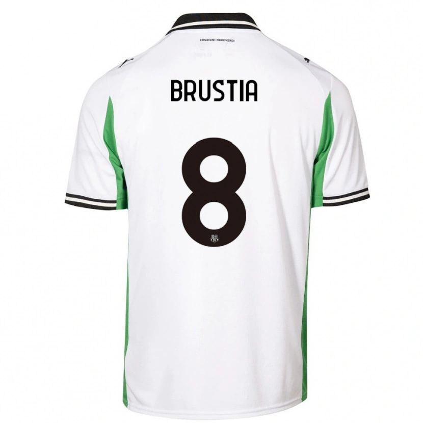 Danxen Damen Martina Brustia #8 Weiß Grün Schwarz Auswärtstrikot Trikot 2025/26 T-Shirt Schweiz