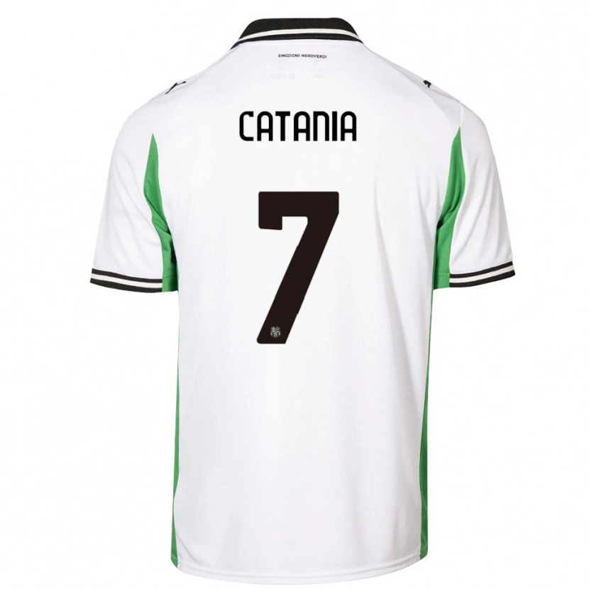 Danxen Damen Nicolò Catania #7 Weiß Grün Schwarz Auswärtstrikot Trikot 2025/26 T-Shirt Schweiz