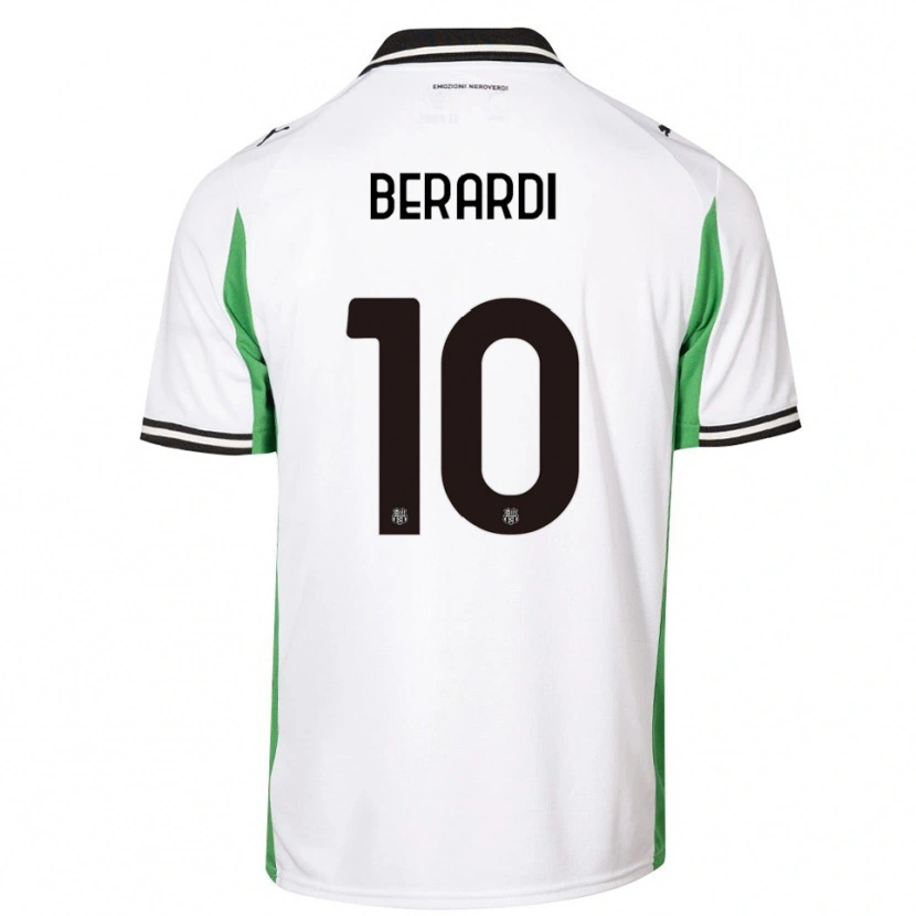 Danxen Damen Domenico Berardi #10 Weiß Grün Schwarz Auswärtstrikot Trikot 2025/26 T-Shirt Schweiz
