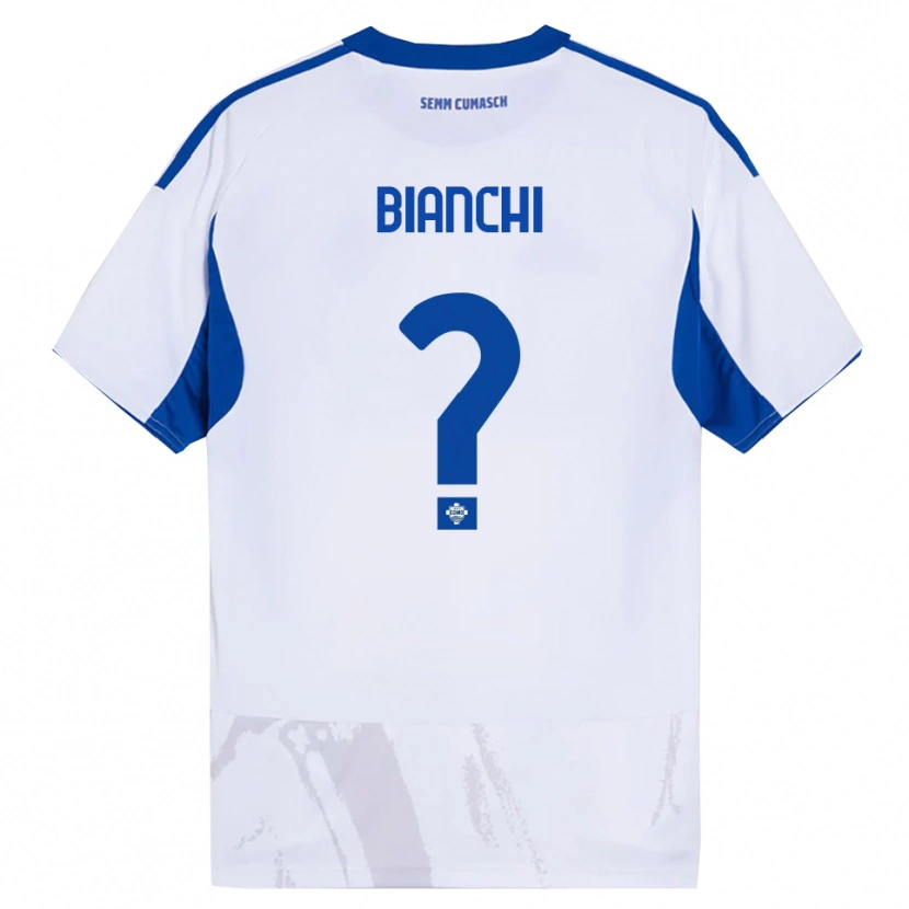 Danxen Damen Gianluca Bianchi #0 Weiß Blau Auswärtstrikot Trikot 2025/26 T-Shirt Schweiz