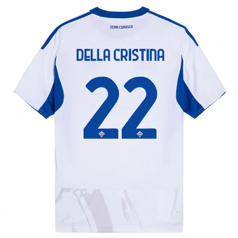 Danxen Damen Stefano Della Cristina #22 Weiß Blau Auswärtstrikot Trikot 2025/26 T-Shirt Schweiz