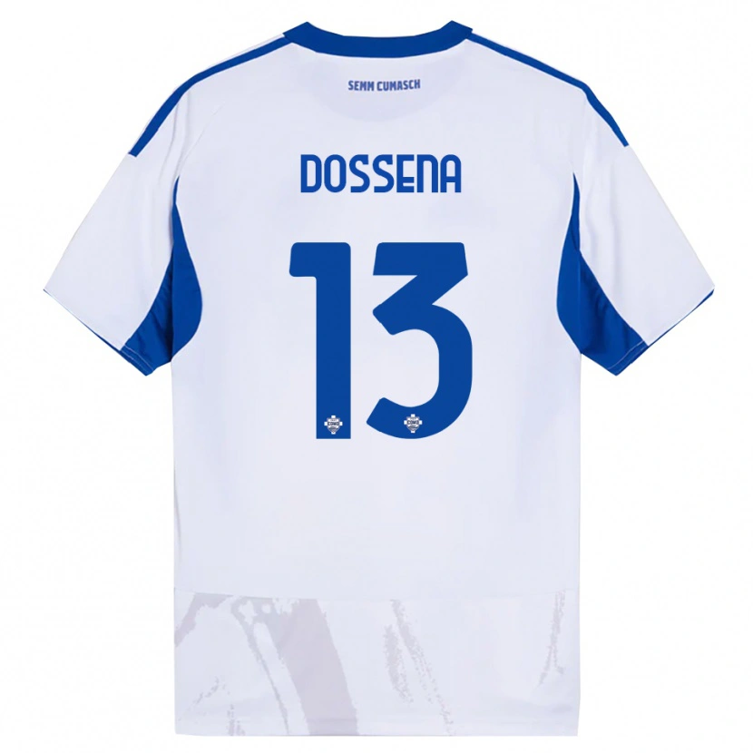 Danxen Damen Alberto Dossena #13 Weiß Blau Auswärtstrikot Trikot 2025/26 T-Shirt Schweiz