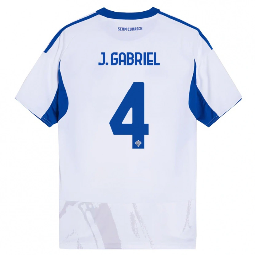 Danxen Damen João Gabriel #4 Weiß Blau Auswärtstrikot Trikot 2025/26 T-Shirt Schweiz