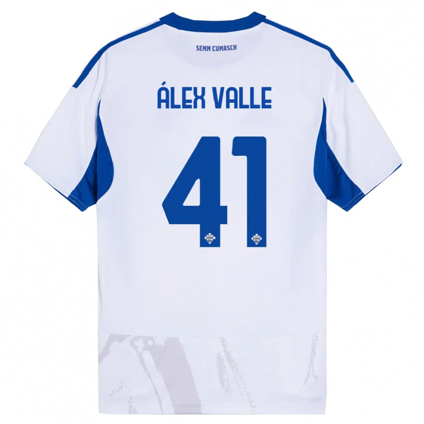 Danxen Damen Álex Valle #41 Weiß Blau Auswärtstrikot Trikot 2025/26 T-Shirt Schweiz