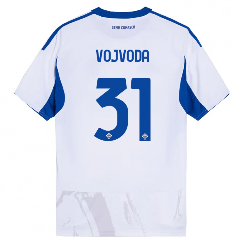 Danxen Damen Mërgim Vojvoda #31 Weiß Blau Auswärtstrikot Trikot 2025/26 T-Shirt Schweiz