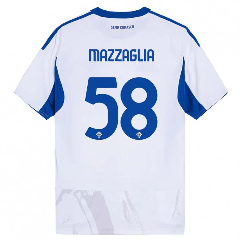 Danxen Damen Giuseppe Mazzaglia #58 Weiß Blau Auswärtstrikot Trikot 2025/26 T-Shirt Schweiz