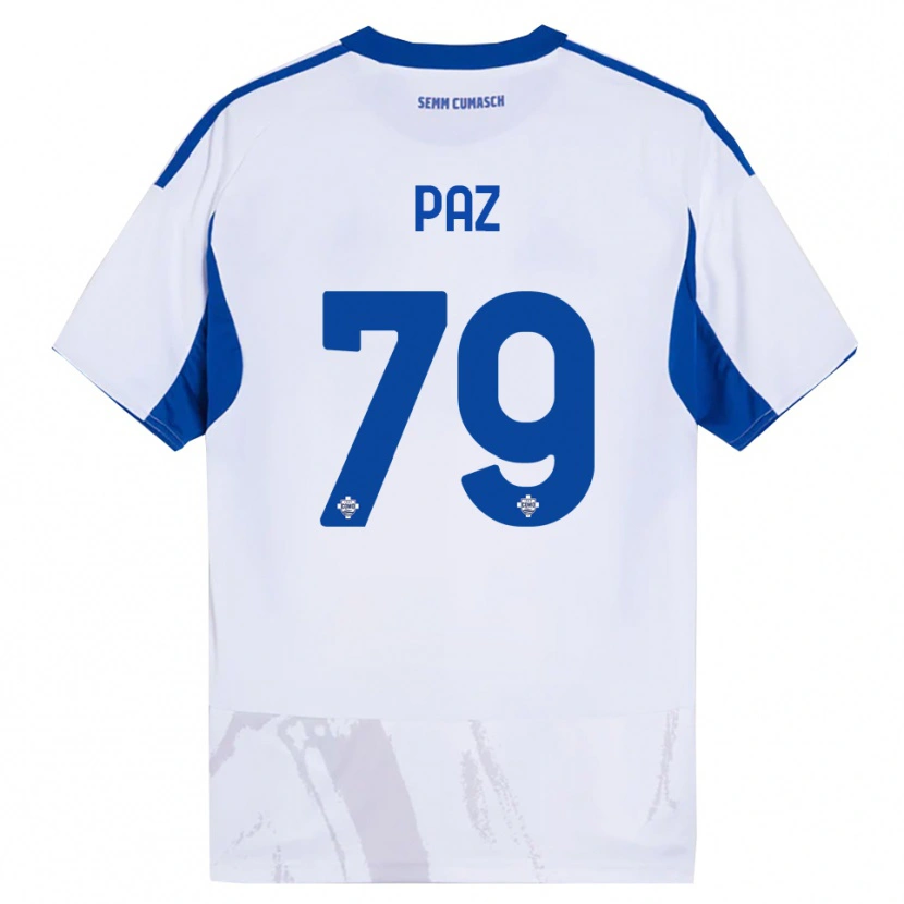 Danxen Damen Nico Paz #79 Weiß Blau Auswärtstrikot Trikot 2025/26 T-Shirt Schweiz
