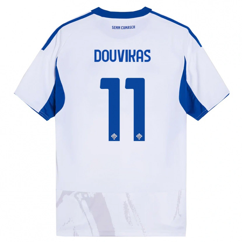 Danxen Damen Anastasios Douvikas #11 Weiß Blau Auswärtstrikot Trikot 2025/26 T-Shirt Schweiz