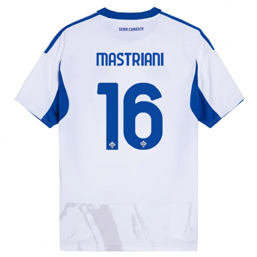 Danxen Damen Salvatore Mastriani #16 Weiß Blau Auswärtstrikot Trikot 2025/26 T-Shirt Schweiz