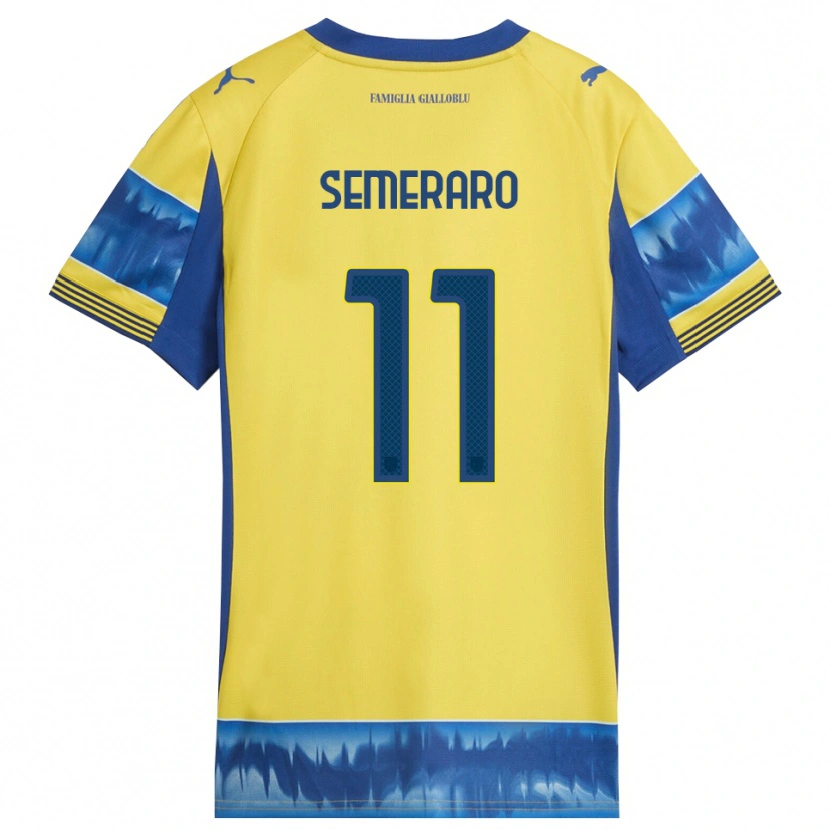 Danxen Damen Riccardo Semeraro #11 Gelb Blau Auswärtstrikot Trikot 2025/26 T-Shirt Schweiz