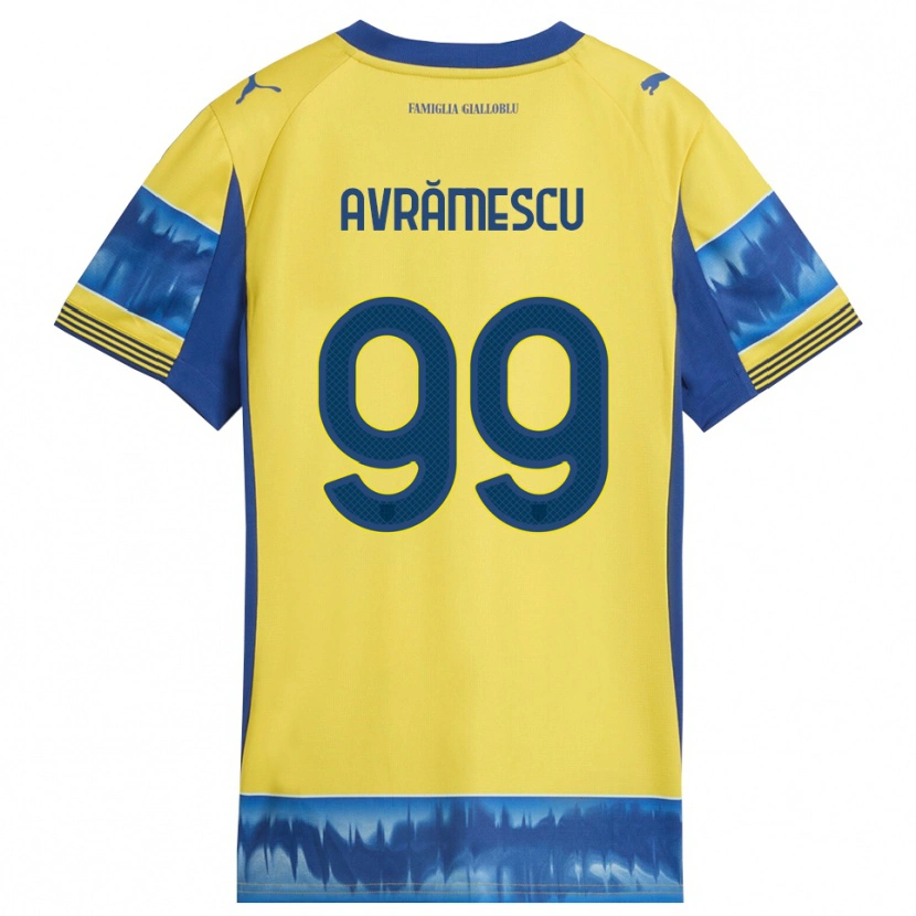 Danxen Damen Ianis Avrămescu #99 Gelb Blau Auswärtstrikot Trikot 2025/26 T-Shirt Schweiz
