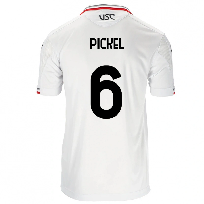 Danxen Damen Charles Pickel #6 Weiß Rot Auswärtstrikot Trikot 2025/26 T-Shirt Schweiz