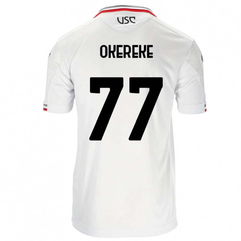 Danxen Damen David Okereke #77 Weiß Rot Auswärtstrikot Trikot 2025/26 T-Shirt Schweiz