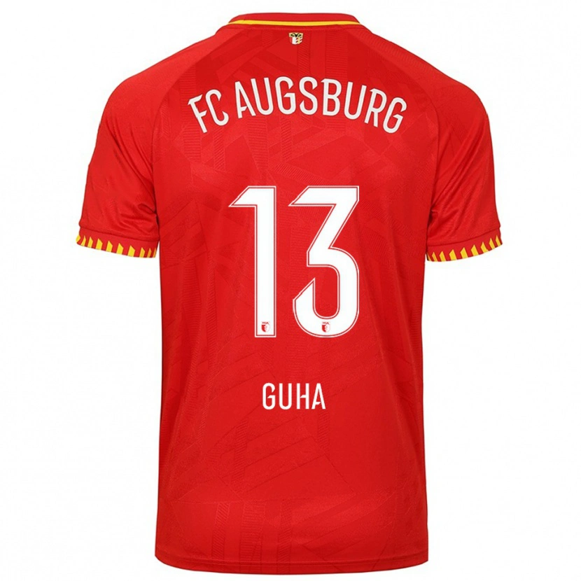 Danxen Damen Felix Guha #13 Rot Gelb Auswärtstrikot Trikot 2025/26 T-Shirt Schweiz