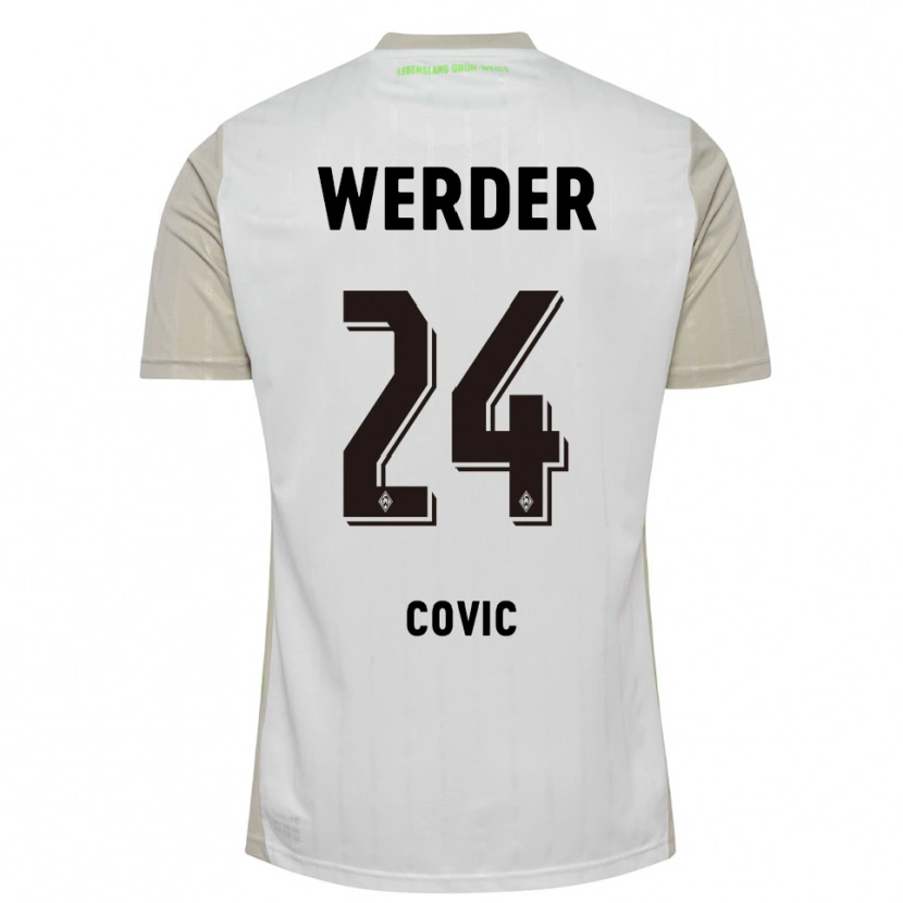 Danxen Damen Patrice Covic #24 Weiß Schwarz Auswärtstrikot Trikot 2025/26 T-Shirt Schweiz