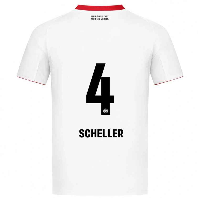 Danxen Damen Niklas Scheller #4 Weiß Rot Auswärtstrikot Trikot 2025/26 T-Shirt Schweiz