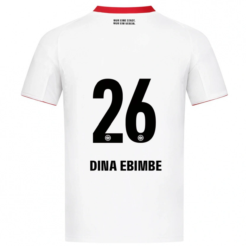 Danxen Damen Junior Dina Ebimbe #26 Weiß Rot Auswärtstrikot Trikot 2025/26 T-Shirt Schweiz
