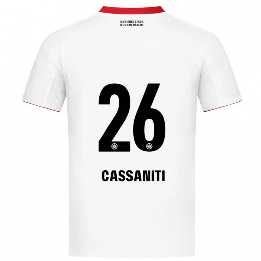 Danxen Damen Nino Cassaniti #26 Weiß Rot Auswärtstrikot Trikot 2025/26 T-Shirt Schweiz