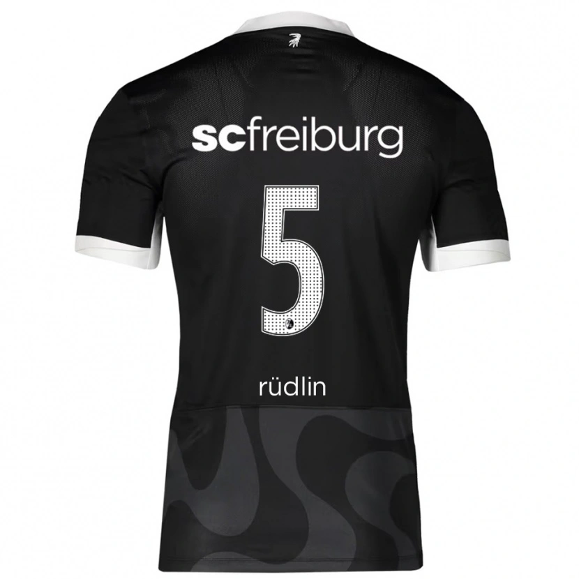 Danxen Damen Fabian Rüdlin #5 Schwarz Weiß Auswärtstrikot Trikot 2025/26 T-Shirt Schweiz