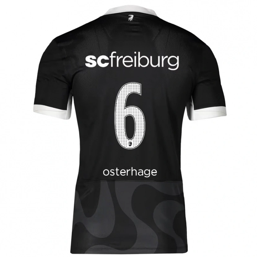 Danxen Damen Patrick Osterhage #6 Schwarz Weiß Auswärtstrikot Trikot 2025/26 T-Shirt Schweiz