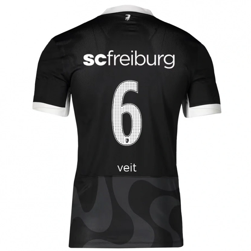 Danxen Damen Jannik Veit #6 Schwarz Weiß Auswärtstrikot Trikot 2025/26 T-Shirt Schweiz