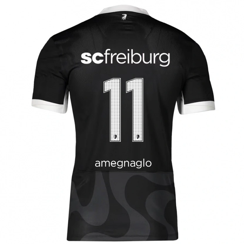 Danxen Damen David Amegnaglo #11 Schwarz Weiß Auswärtstrikot Trikot 2025/26 T-Shirt Schweiz