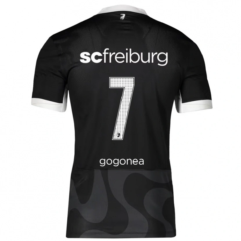 Danxen Damen Raul Gogonea #7 Schwarz Weiß Auswärtstrikot Trikot 2025/26 T-Shirt Schweiz