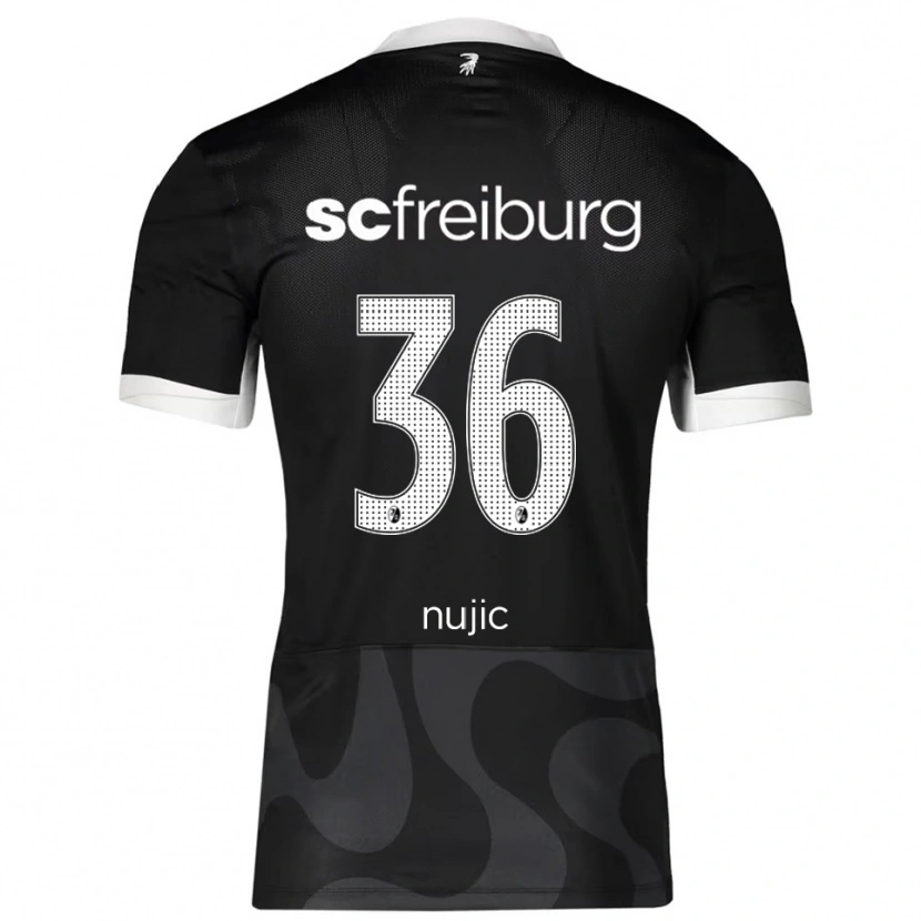 Danxen Damen Luka Nujic #36 Schwarz Weiß Auswärtstrikot Trikot 2025/26 T-Shirt Schweiz