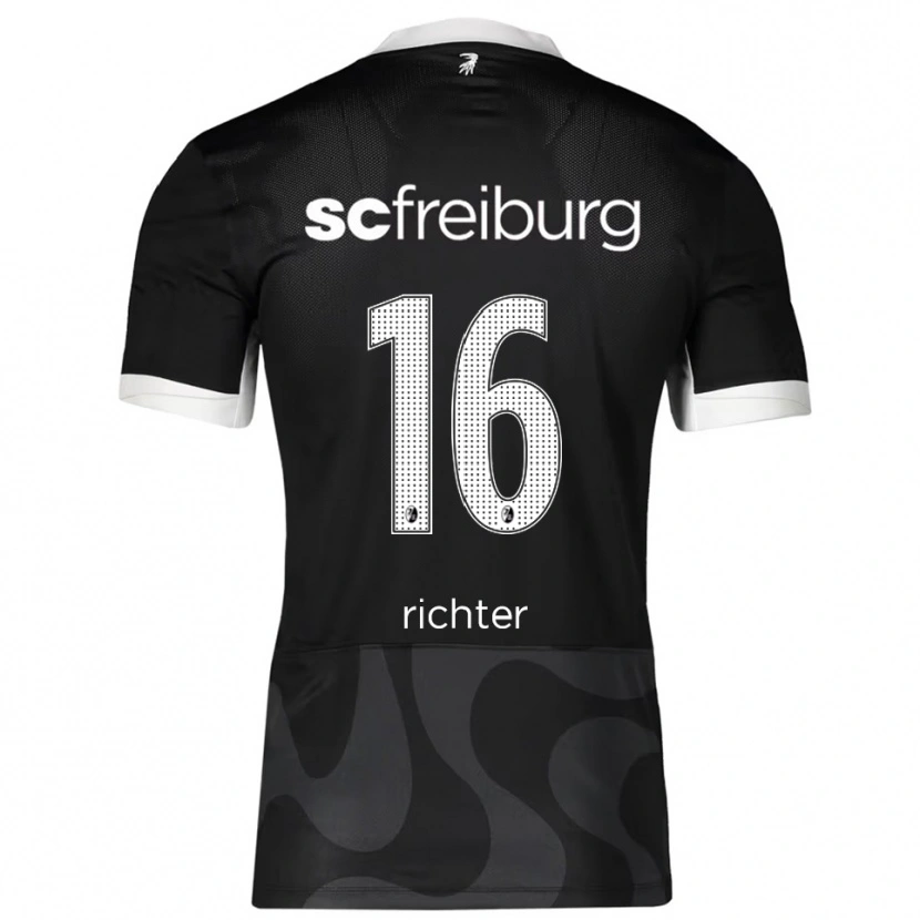 Danxen Damen Tom Richter #16 Schwarz Weiß Auswärtstrikot Trikot 2025/26 T-Shirt Schweiz