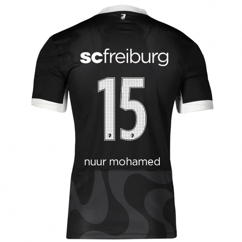 Danxen Damen Billal Nuur Mohamed #15 Schwarz Weiß Auswärtstrikot Trikot 2025/26 T-Shirt Schweiz