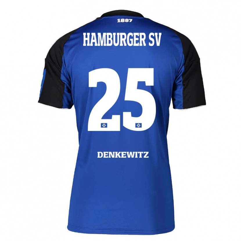 Danxen Damen Nick Denkewitz #25 Blau Schwarz Auswärtstrikot Trikot 2025/26 T-Shirt Schweiz