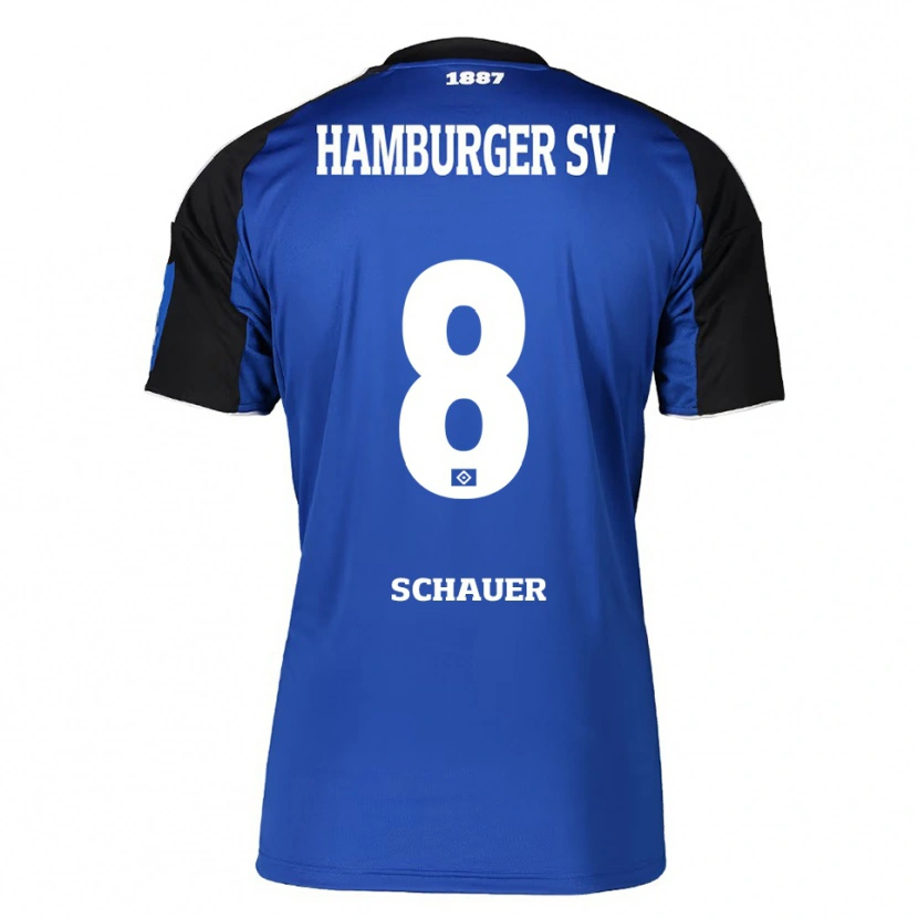 Danxen Damen Martin Schauer #8 Blau Schwarz Auswärtstrikot Trikot 2025/26 T-Shirt Schweiz