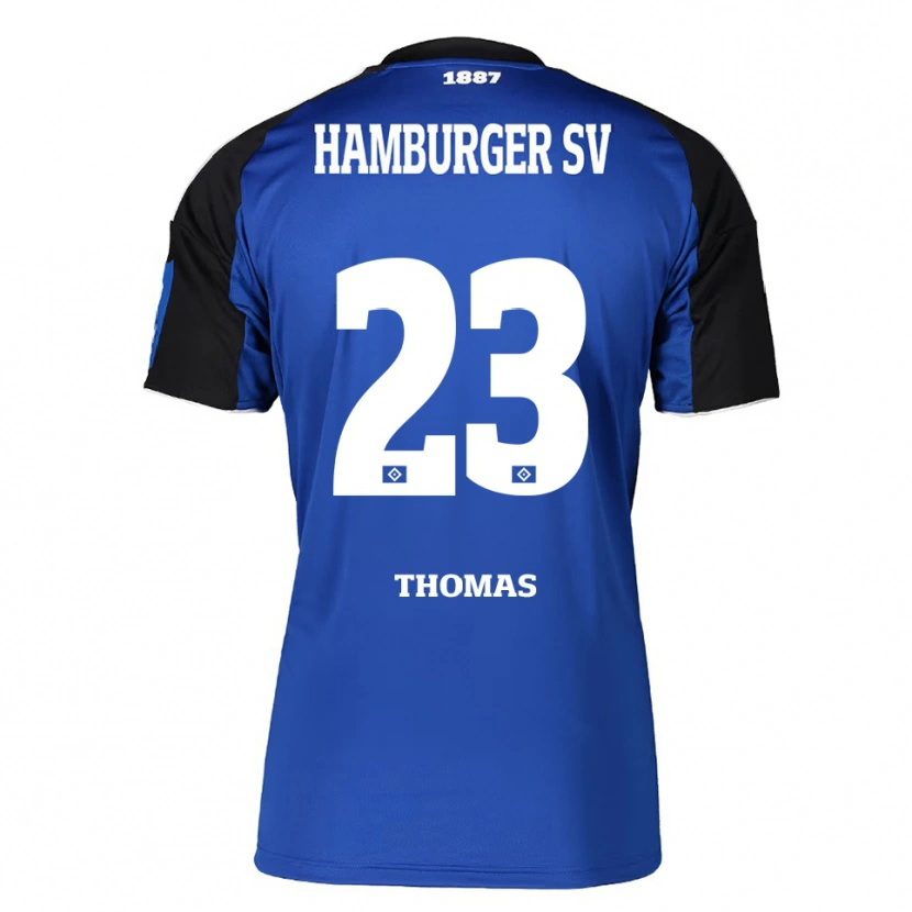 Danxen Damen Aaliyah-Miléne Thomas #23 Blau Schwarz Auswärtstrikot Trikot 2025/26 T-Shirt Schweiz
