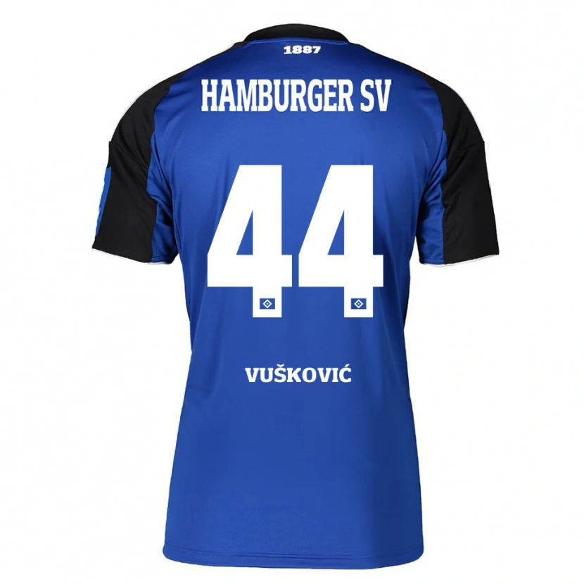 Danxen Damen Mario Vuskovic #44 Blau Schwarz Auswärtstrikot Trikot 2025/26 T-Shirt Schweiz